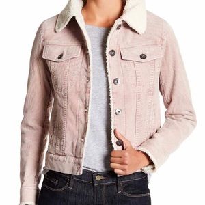 Faux shearling corduroy jacket